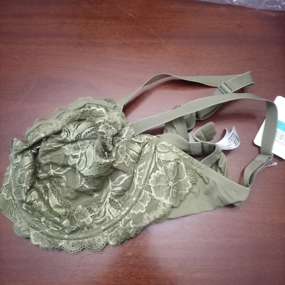 Lace Olive Green Bra - Picture 4 of 6